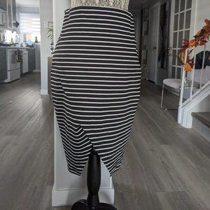 The Fifth black and white Midi Skirt